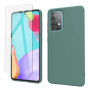 Husa protectie pentru Samsung Galaxy A52 ultra slim din silicon Verde inchis,silk touch, interior din catifea