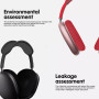 Casti Audio P9 Headphones Bluetooth Over the ear, butoane control media, Argintiu