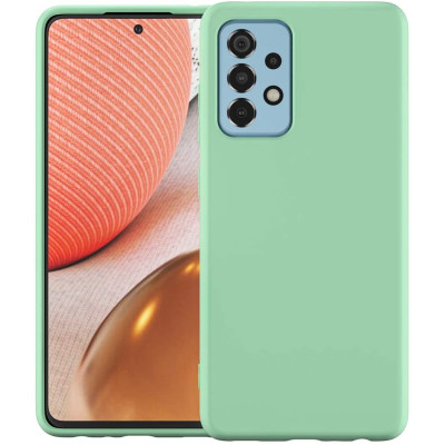 Husa protectie pentru Samsung Galaxy A72 ultra slim din silicon Verde,silk touch, interior din catifea