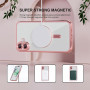 Husa Luxury tip MagSafe compatibila cu Apple iPhone 16, protectie camera, Margini colorate, Roz Gold