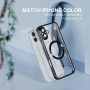 Husa Luxury tip MagSafe compatibila cu Apple iPhone 16, protectie camera, Margini colorate, Negru