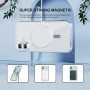 Husa Luxury tip MagSafe compatibila cu Apple iPhone 16, protectie camera, Margini colorate, Argintiu