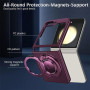 Husa Protectie Compatibila Samsung Galaxy Z Flip 4 din Policarbonat Kickstand Magnetic, Mov inchis