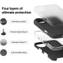 Husa de protectie din Silicon cu Microfibra la interior compatibila iPhone 16, Negru