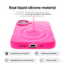 Husa de protectie din Silicon cu Microfibra la interior compatibila iPhone 16, Roz Neon