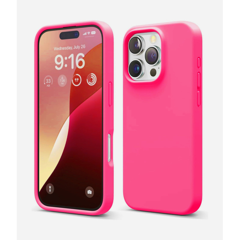 Accesoriu Husa  Roz Neon Apple IPhone 16 Pro