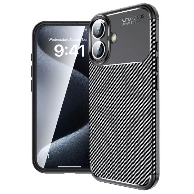 Husa Carbon Negru Apple iPhone 16 hhu