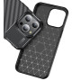 Husa de protectie Carbon Autofocus din Silicon pentru Apple iPhone 16 Pro - Negru