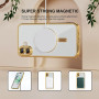 Husa Luxury tip MagSafe compatibila cu Apple iPhone 16, protectie camera, Margini colorate, Auriu