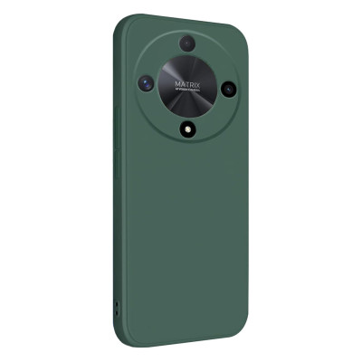 Husa de protectie din Silicon cu Microfibra la interior compatibila Honor Magic6 Lite 5G, Verde inchis