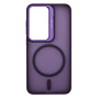 Husa de protectie din silicon CasePro Camera Bracket Magnetic cu protectie pentru camere pentru Samsung Galaxy S24 - Mov