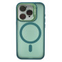 Husa de protectie din silicon CasePro Camera Bracket Magnetic cu protectie pentru camere pentru Apple iPhone 11 Pro - Verde