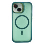 Husa de protectie din silicon CasePro Camera Bracket Magnetic cu protectie pentru camere pentru Apple iPhone 12 - Verde