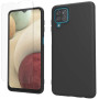 Husa protectie pentru Samsung Galaxy A12 ultra slim din silicon Negru,silk touch, interior din catifea