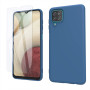 Husa protectie pentru Samsung Galaxy A12 ultra slim din silicon Albastru ,silk touch, interior din catifea