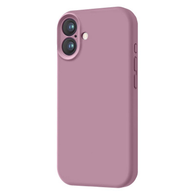 Husa de protectie din Silicon cu Microfibra la interior compatibila Apple iPhone 16, Lilac