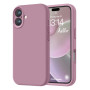 Husa de protectie din Silicon cu Microfibra la interior compatibila Apple iPhone 16, Lilac