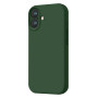 Husa de protectie din Silicon cu Microfibra la interior compatibila Apple iPhone 16, Verde inchis