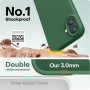 Husa de protectie din Silicon cu Microfibra la interior compatibila Apple iPhone 16, Verde inchis