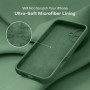 Husa de protectie din Silicon cu Microfibra la interior compatibila Apple iPhone 16, Verde inchis