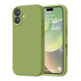 Husa de protectie din Silicon cu Microfibra la interior compatibila Apple iPhone 16, Verde Menta