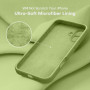 Husa de protectie din Silicon cu Microfibra la interior compatibila Apple iPhone 16, Verde Menta