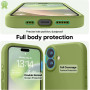 Husa de protectie din Silicon cu Microfibra la interior compatibila Apple iPhone 16, Verde Menta