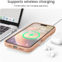 Husa de protectie din Silicon cu Microfibra la interior compatibila Apple iPhone 16 Pro, Roz Pal