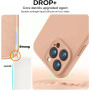 Husa de protectie din Silicon cu Microfibra la interior compatibila Apple iPhone 16 Pro, Roz Pal