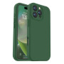 Husa de protectie din Silicon cu Microfibra la interior compatibila Apple iPhone 16 Pro, Verde inchis