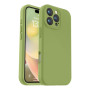 Husa de protectie din Silicon cu Microfibra la interior compatibila Apple iPhone 16 Pro, Verde Menta