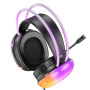 Casti Gaming On-Ear Hoco W109 Iluminare RGB Cablu Jack 3.5mm - Negru