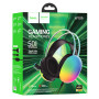 Casti Gaming On-Ear Hoco W109 Iluminare RGB Cablu Jack 3.5mm - Negru