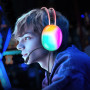 Casti Gaming On-Ear Hoco W109 Iluminare RGB Cablu Jack 3.5mm - Negru