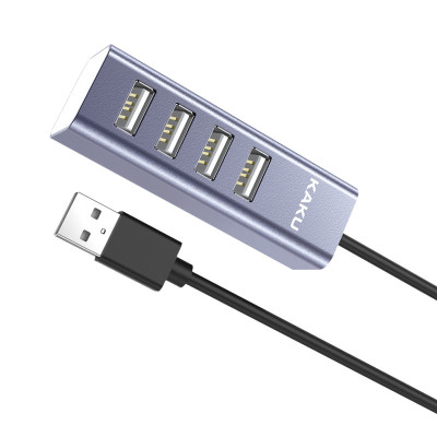 KAKU Hub USB 2.0, 4 porturi Adaptor USB Splitter OTG, negru