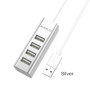 KAKU Hub USB 2.0, 4 porturi Adaptor USB Splitter OTG, silver