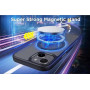 Husa Din Silicon Magnetic Ring Stand cu set de protectie pentru camere cadou, compatibila Samsung Galaxy S23 - Albastru