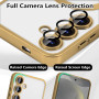 Husa Luxury tip MagSafe compatibila cu Samsung Galaxy S25, protectie camera, Margini colorate, Auriu