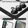 Husa Luxury tip MagSafe compatibila cu Samsung Galaxy S25, protectie camera, Margini colorate, Negru