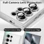 Husa Luxury tip MagSafe compatibila cu Samsung Galaxy S25 Ultra, protectie camera, Margini colorate, Argintiu