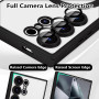 Husa Luxury tip MagSafe compatibila cu Samsung Galaxy S25 Ultra, protectie camera, Margini colorate, Negru