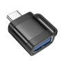Adaptor OTG Hoco UA31C USB-A la USB-C - Negru