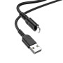 Hoco (X62) - Cablu Date si Incarcare, USB-A la Lightning, 18W, 2.4A, 1m - Negru