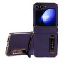 Husa De Protectie Compatibila Cu Samsung Galaxy Z Flip6 din Piele Ecologica, Kickstand, Mov