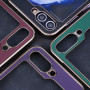 Husa De Protectie Compatibila Cu Samsung Galaxy Z Flip6 din Piele Ecologica, Kickstand, Mov
