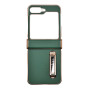 Husa De Protectie Compatibila Cu Samsung Galaxy Z Flip6 din Piele Ecologica, Kickstand, Verde