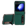 Husa De Protectie Compatibila Cu Samsung Galaxy Z Flip6 din Piele Ecologica, Kickstand, Verde