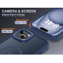 Husa Magnetica din Silicon Matte Transparent compatibila cu Apple iPhone 11 - Navy Blue