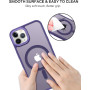 Husa Magnetica din Silicon Matte Transparent compatibila cu Apple iPhone 11 Pro - Mov