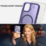 Husa Magnetica din Silicon Matte Transparent compatibila cu Apple iPhone 11 Pro - Mov
